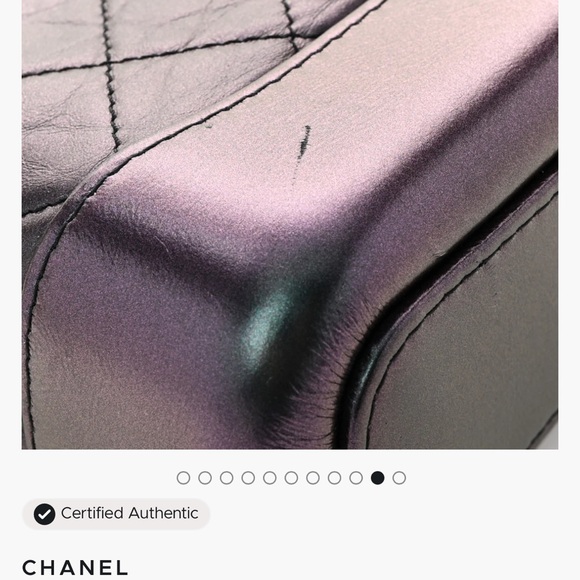 CHANEL Iridescent Aged Calfskin Quilted Small Gabrielle Black from Fashionphile - Picture 4 of 5